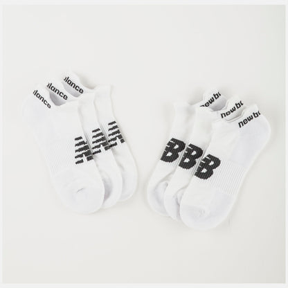 White Strategic Cushion Low-Cut Tab Socks 3 Packs | New Balance Accessories