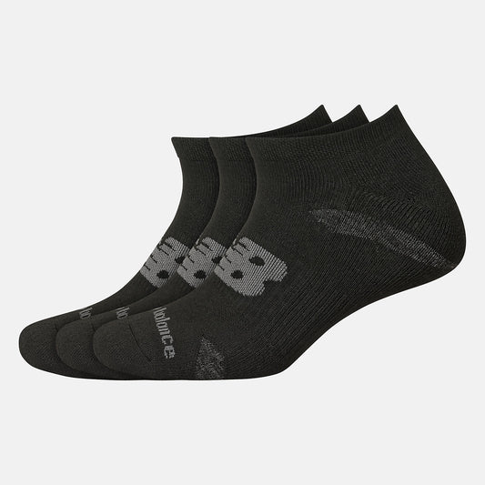 Black Performance Cushion No Show Socks 3 Pack | New Balance Accessories