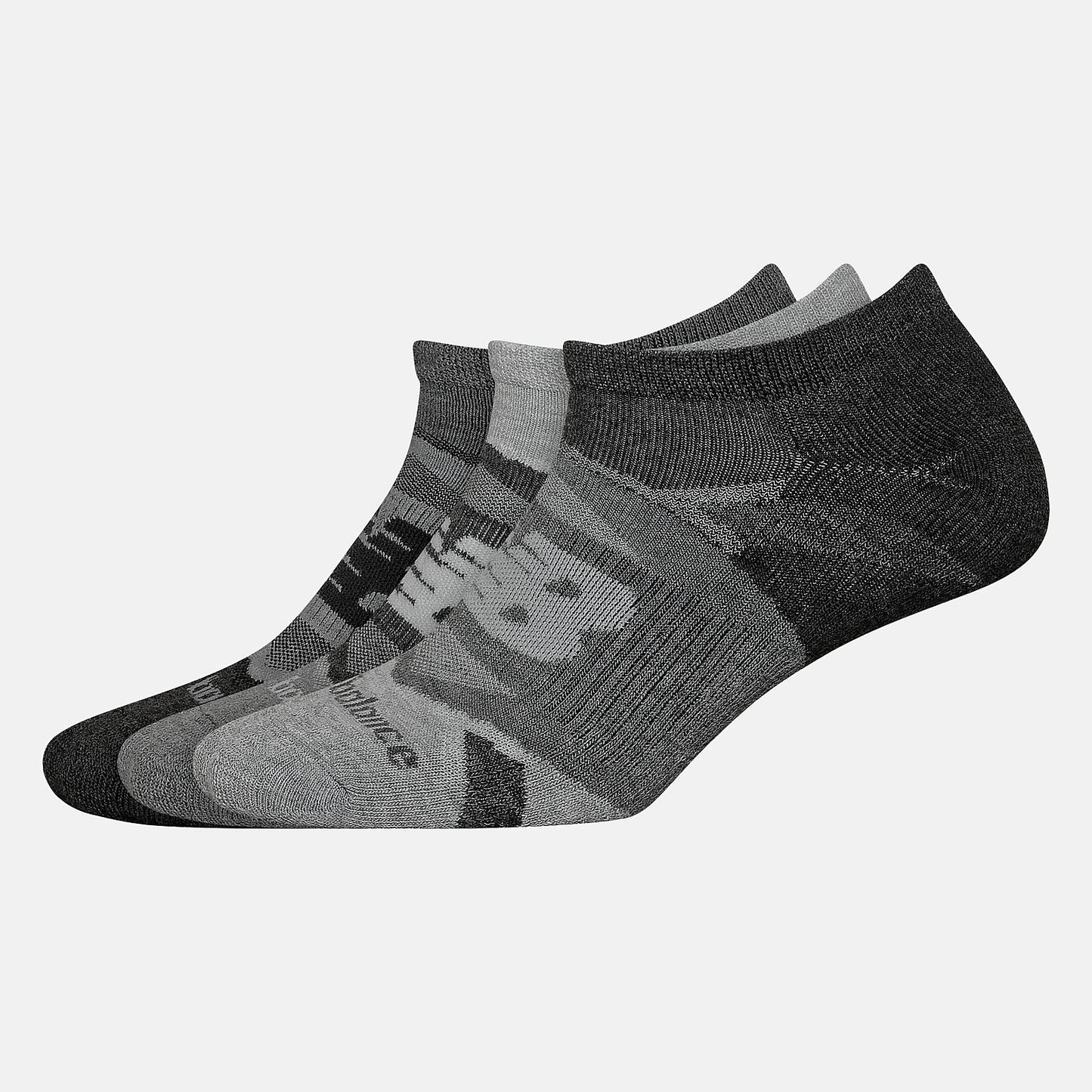 Grey Performance Cushion No Show Socks 3 Pack | New Balance Accessories