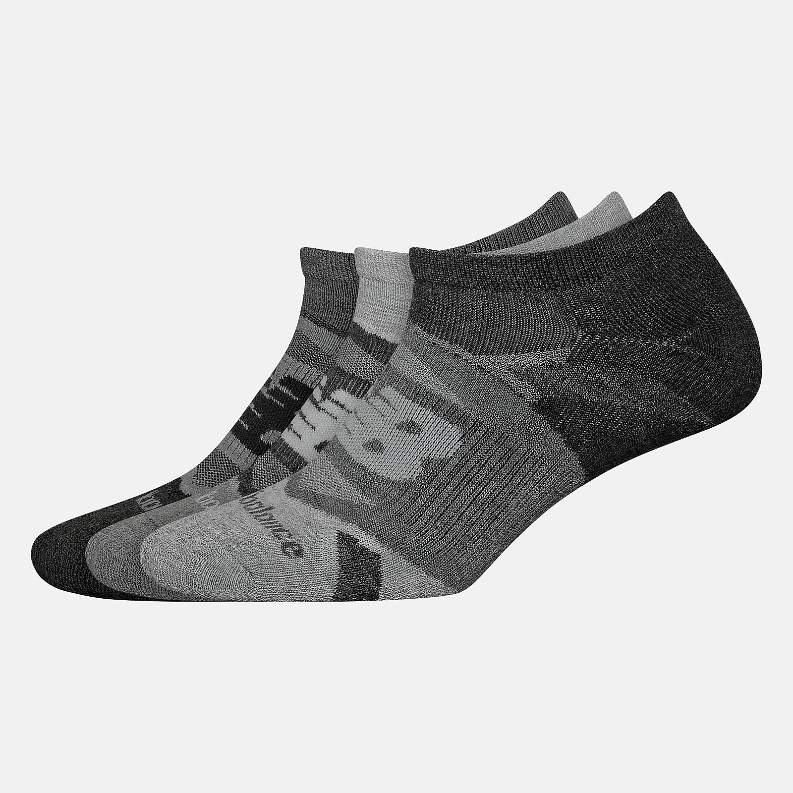 Grey Performance Cushion No Show Socks 3 Pack | New Balance Accessories