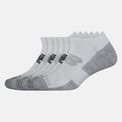 White Performance Cushion Low-Cut Socks 6 Pack | New Balance Accessories