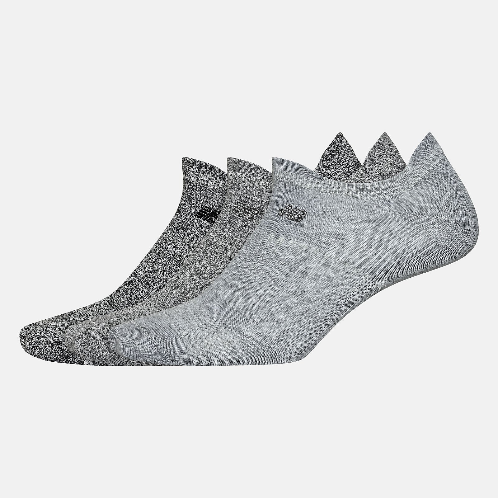 Light Grey Heather Flat Knit Lowcut Tab Socks 3 Pack | New Balance Accessories