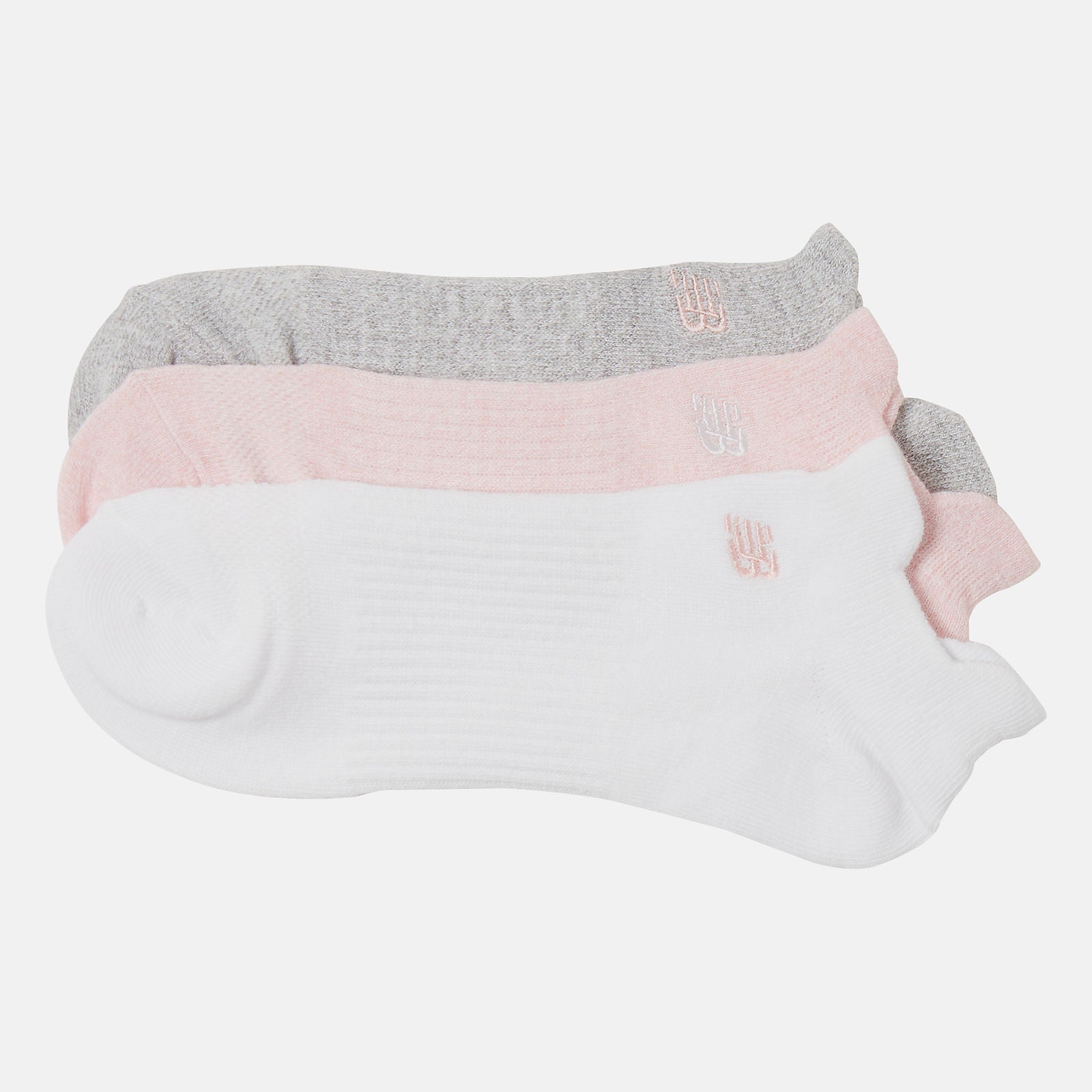 Pink Flat Knit Lowcut Tab Socks 3 Pack | New Balance Accessories