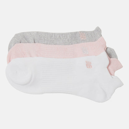 Pink Flat Knit Lowcut Tab Socks 3 Pack | New Balance Accessories