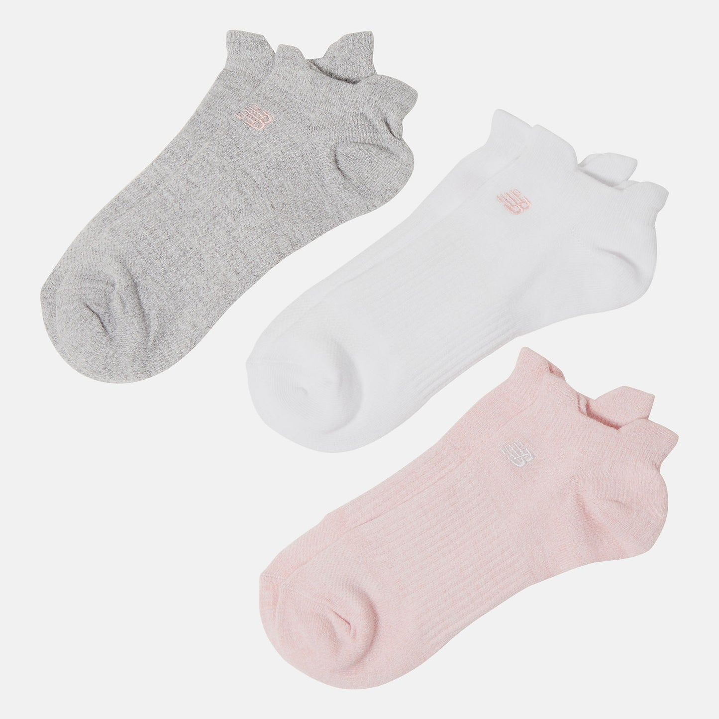 Pink Flat Knit Lowcut Tab Socks 3 Pack | New Balance Accessories