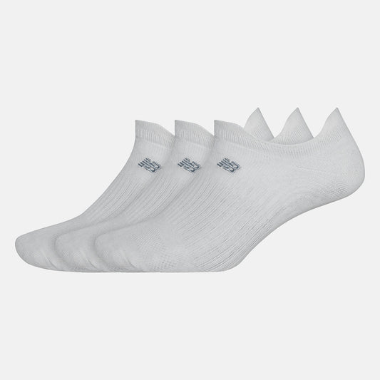 White Flat Knit Lowcut Tab Socks 3 Pack | New Balance Accessories