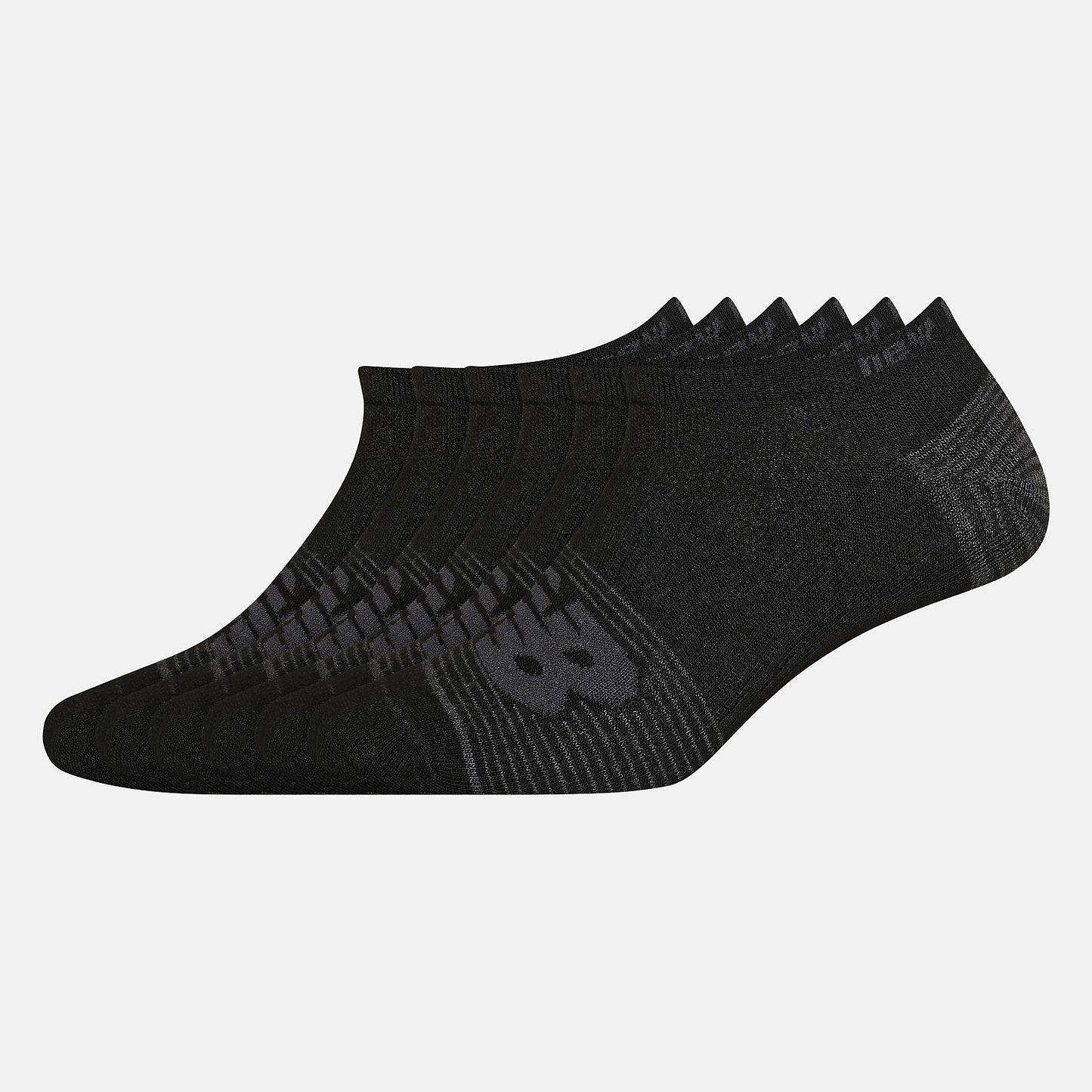 Black Lightweight No Show Socks 6 Pack | New Balance Accessories