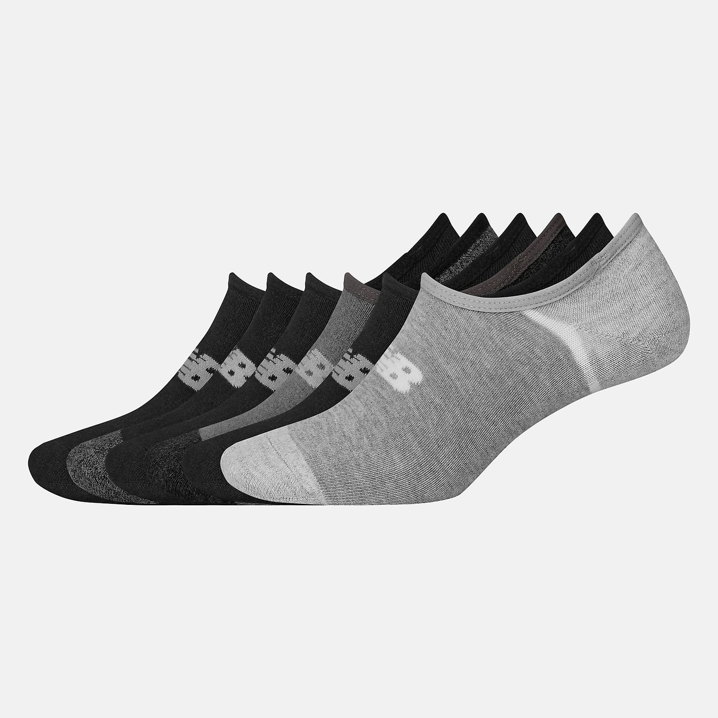 Black No Show Liner Socks 6 Pack | New Balance Accessories