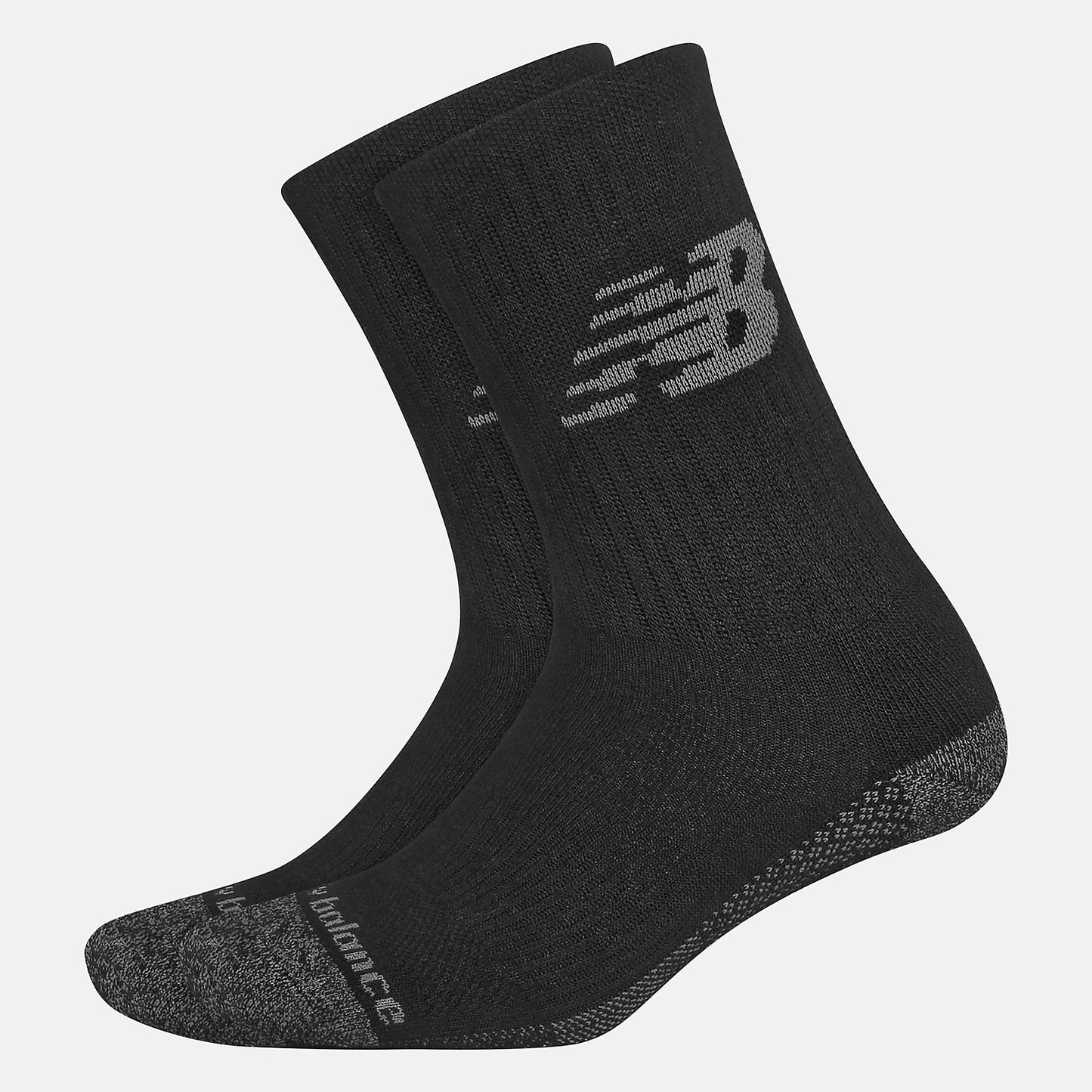 Black Cooling Cushion Performance Crew Socks 2 Pair | New Balance Accessories