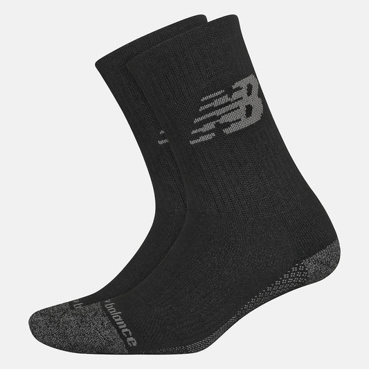 Black Cooling Cushion Performance Crew Socks 2 Pair | New Balance Accessories