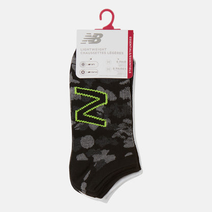 Black Multi 6 PK No Show Flatknit | New Balance Accessories