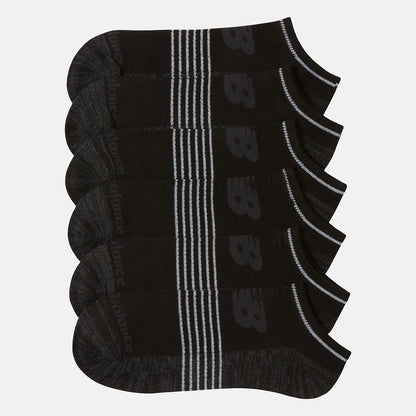 Black 6 PK No Show Flatknit | New Balance Accessories
