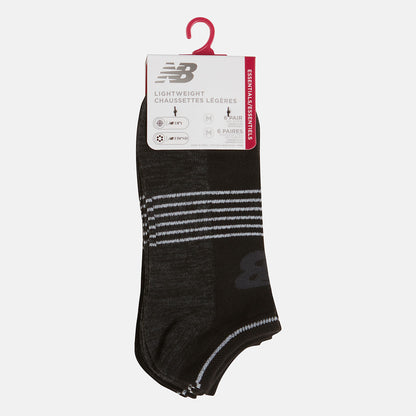 Black 6 PK No Show Flatknit | New Balance Accessories