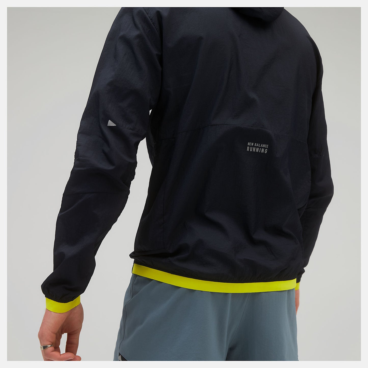 Sulpher Yellow Printed Impact Run Light Pack Jacket | New Balance Clothing
