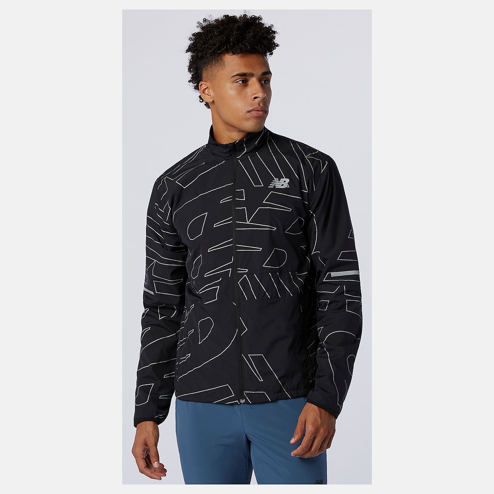 Black Reflective Accelerate Protect Jacket | New Balance Clothing