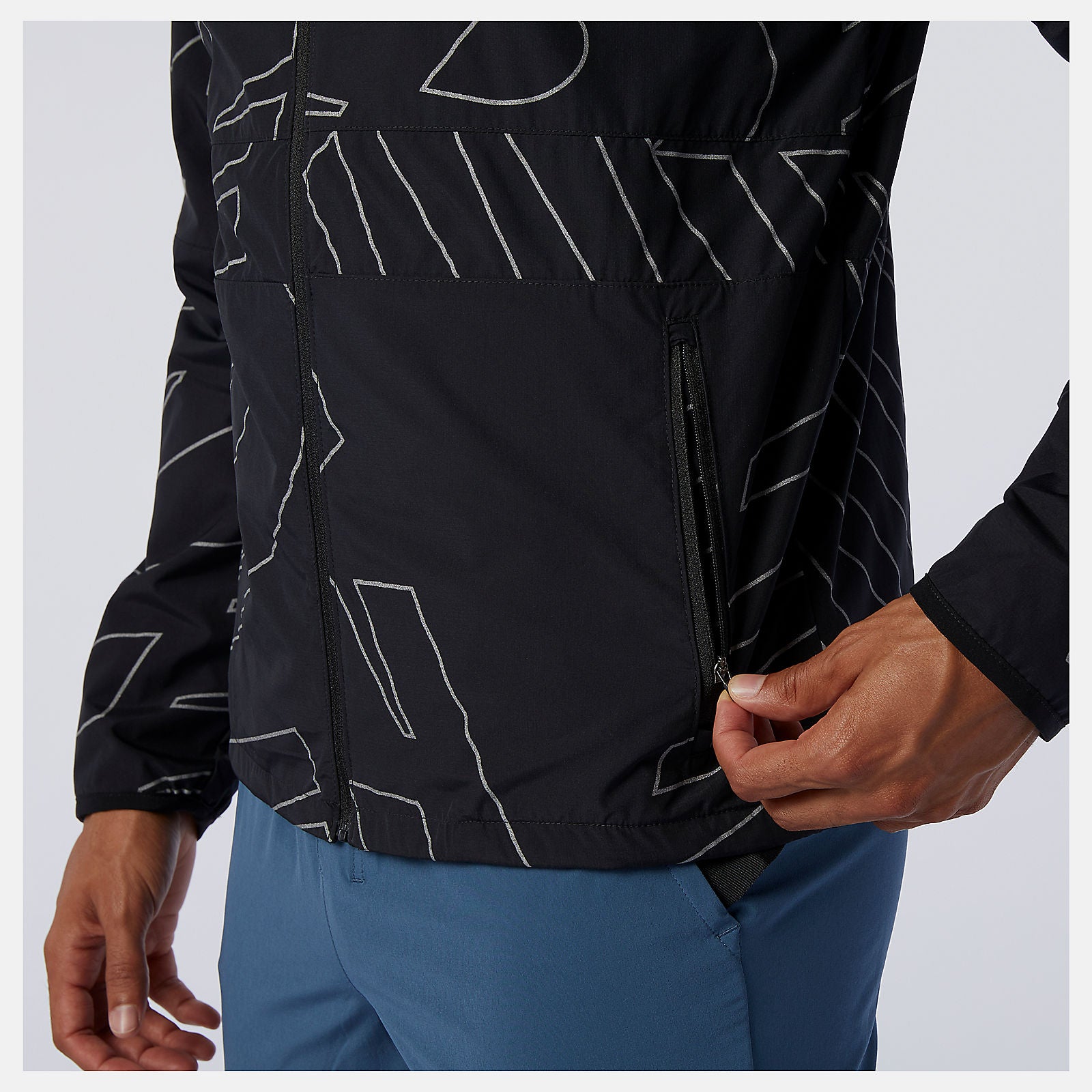 Black Reflective Accelerate Protect Jacket | New Balance Clothing