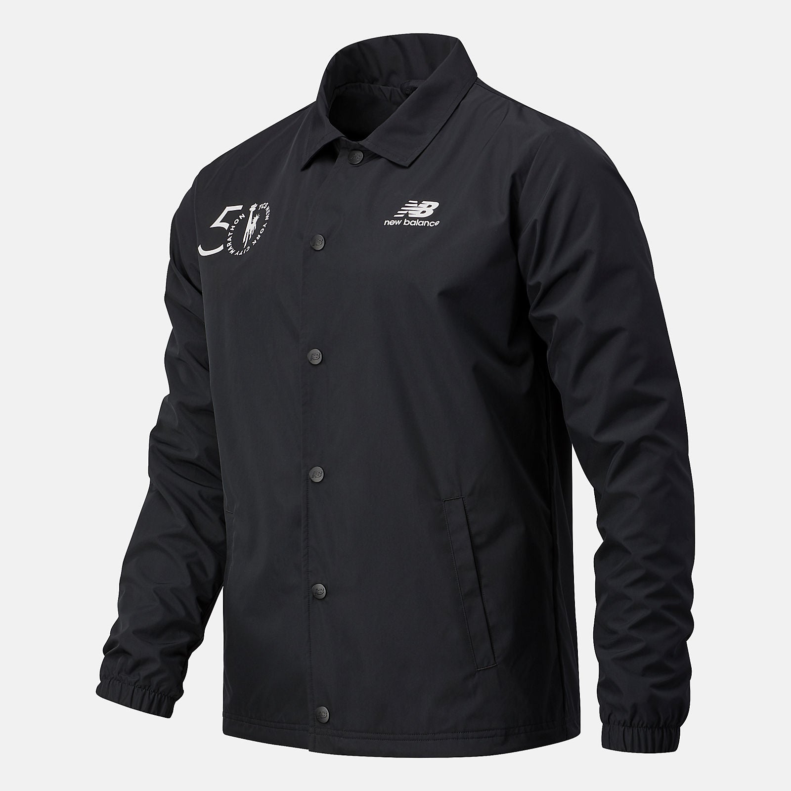 Black NYC Marathon Classic Coaches Jacket | New Balance Clothing