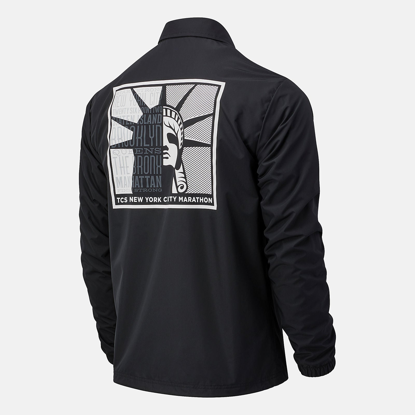 Black NYC Marathon Classic Coaches Jacket | New Balance Clothing