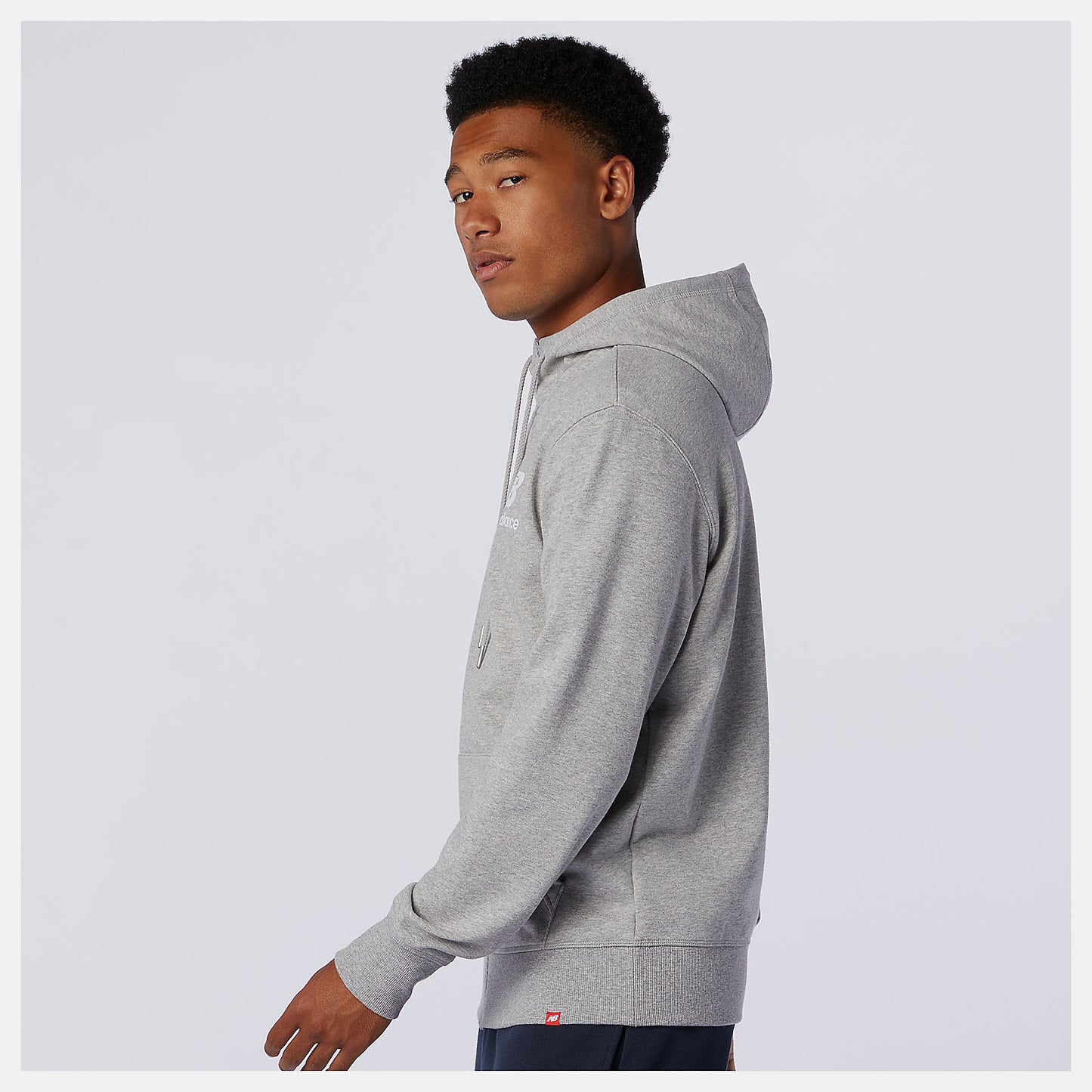 Athletic Grey NB Essentials Stacked Full Zip Hoodie | New Balance Clothing