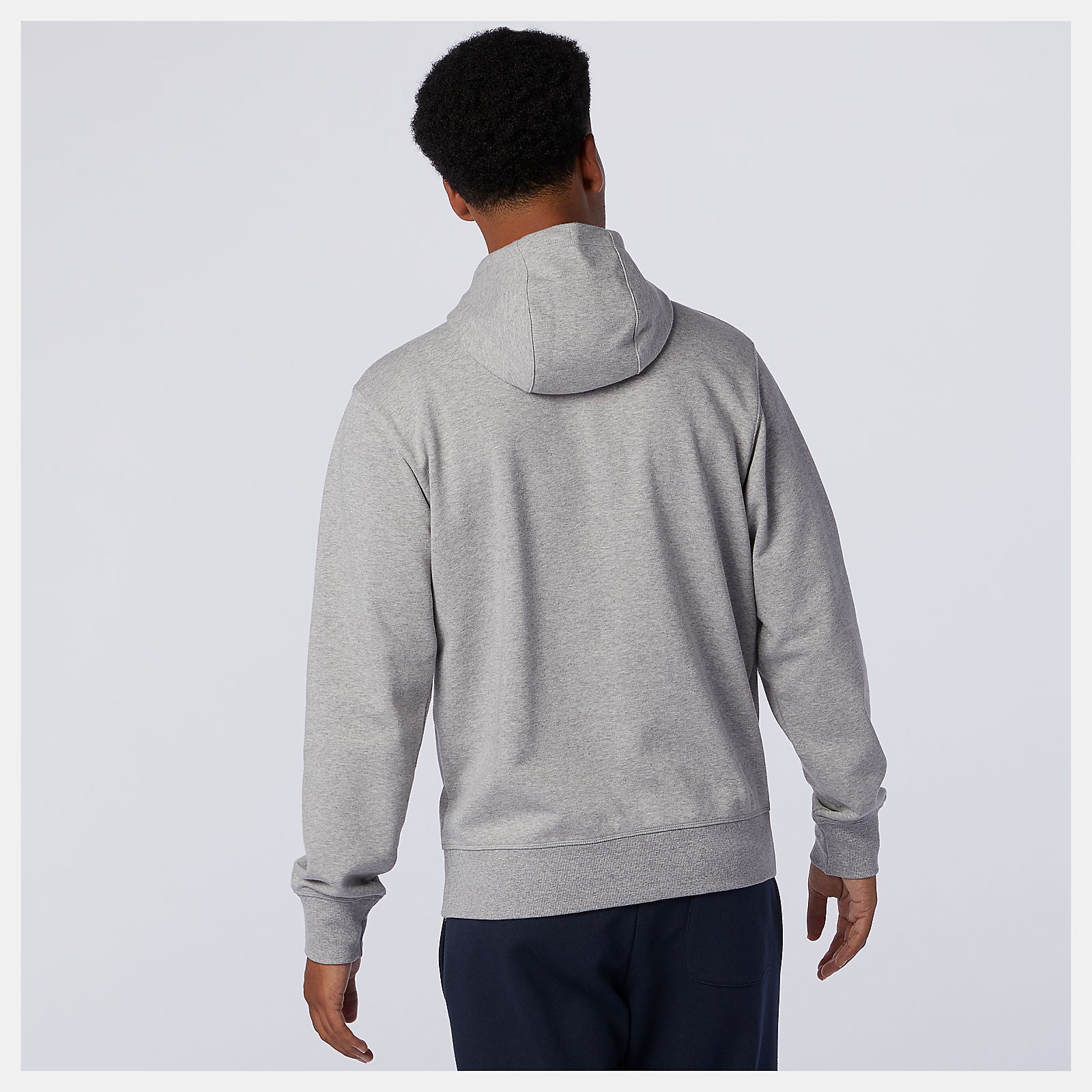 Athletic Grey NB Essentials Stacked Full Zip Hoodie | New Balance Clothing