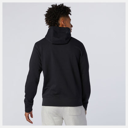 Black NB Essentials Stacked Full Zip Hoodie | New Balance Clothing
