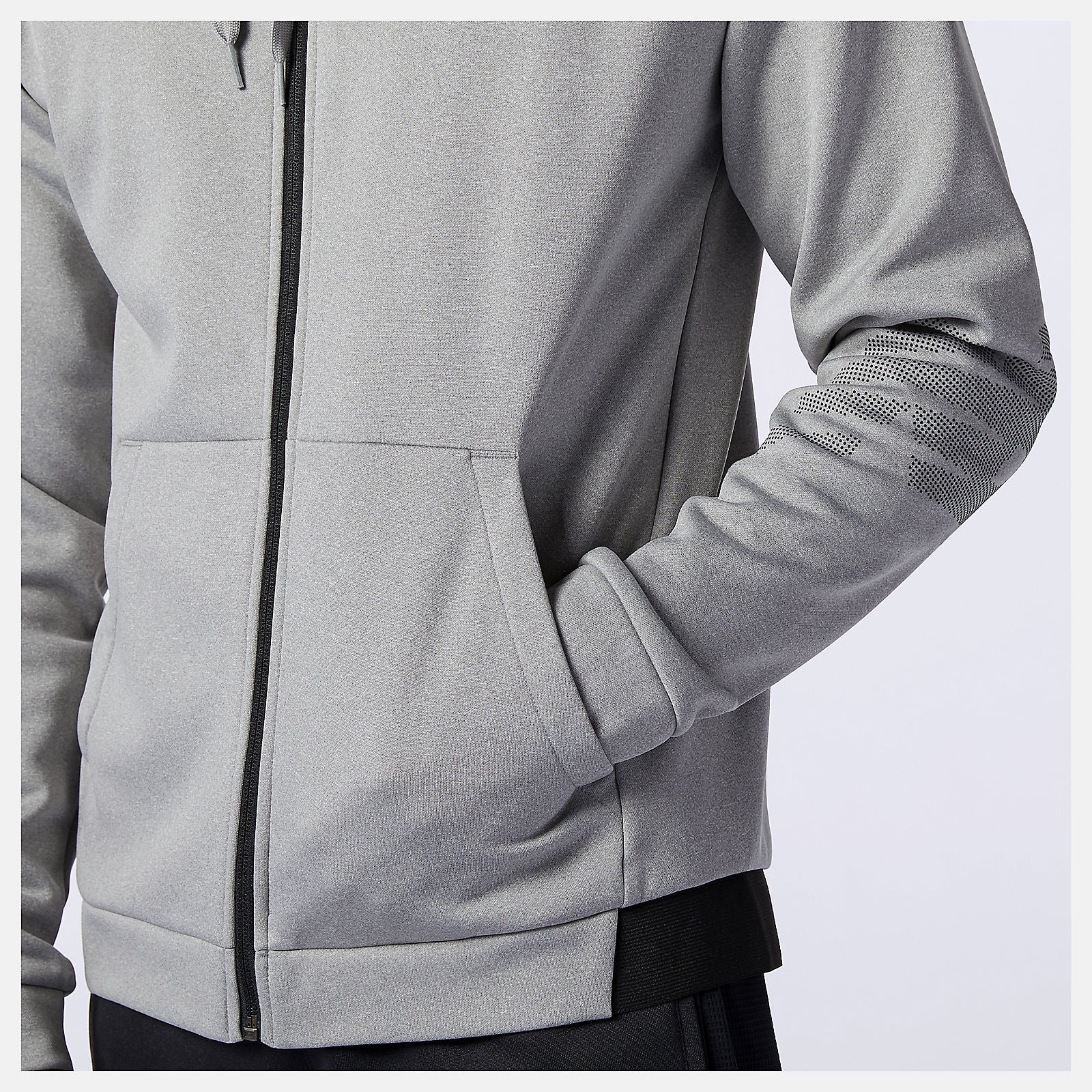 Athletic Grey Tenacity Fleece Full Zip Hoodie | New Balance Clothing