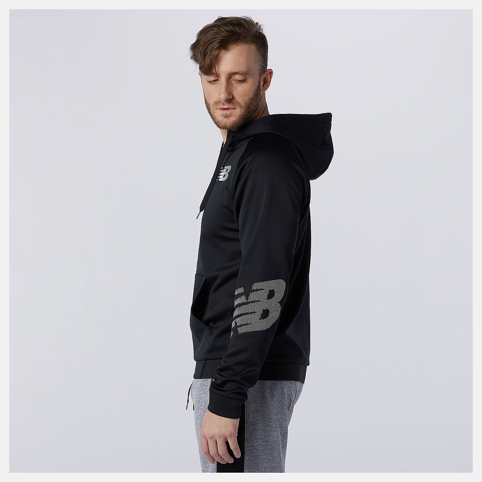 Black Tenacity Fleece Full Zip Hoodie | New Balance Clothing