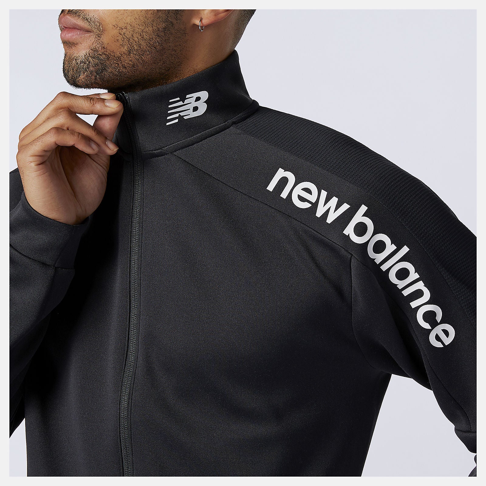 Black Tenacity Knit Jacket | New Balance Clothing