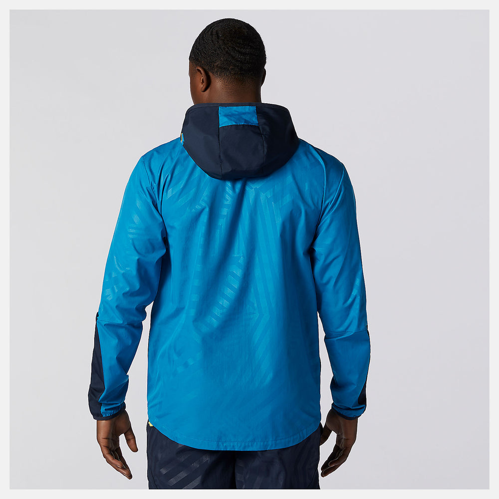 Wave Blue Printed Fast Flight Jacket | New Balance Clothing