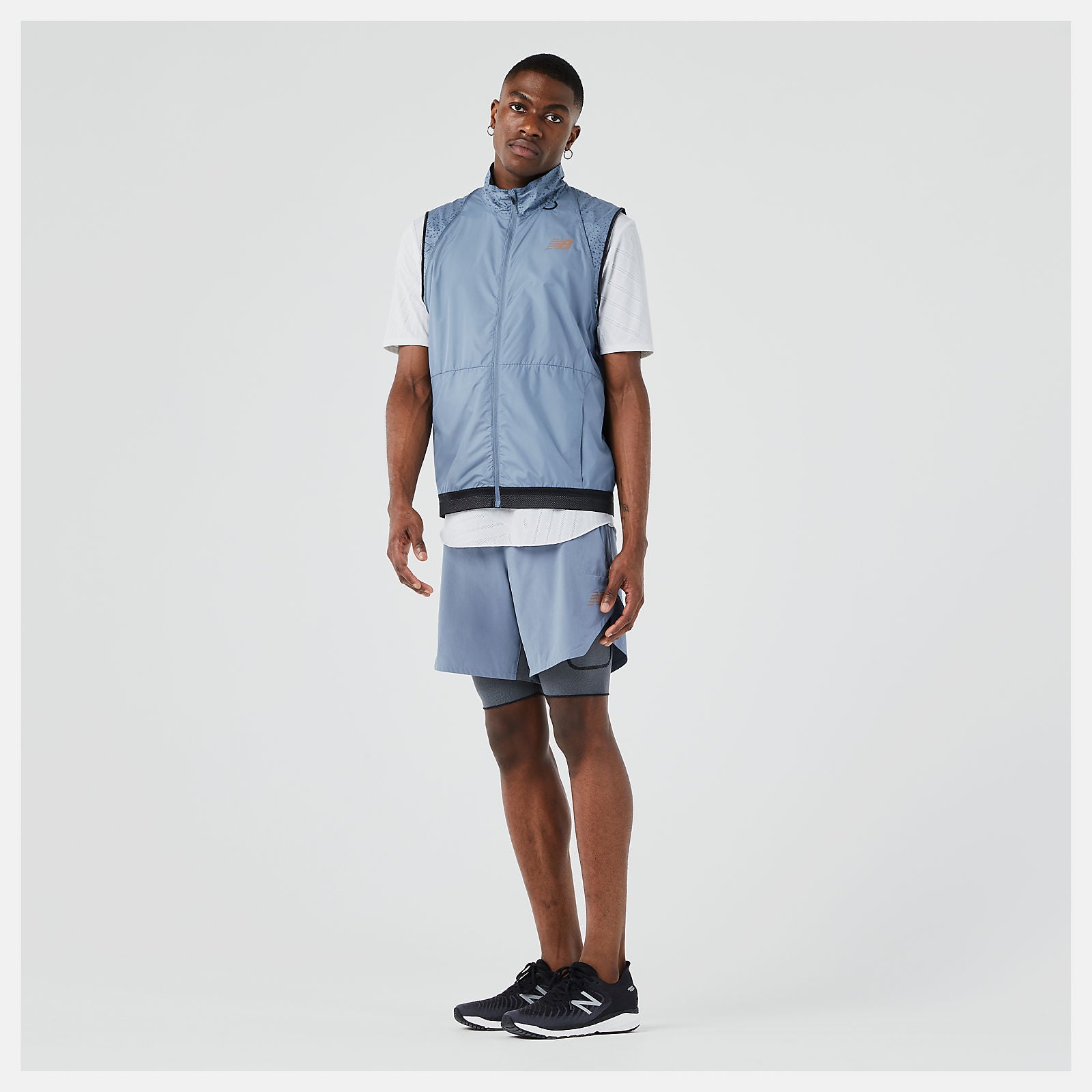 Ocean Grey PMV Portable Jacket | New Balance Clothing