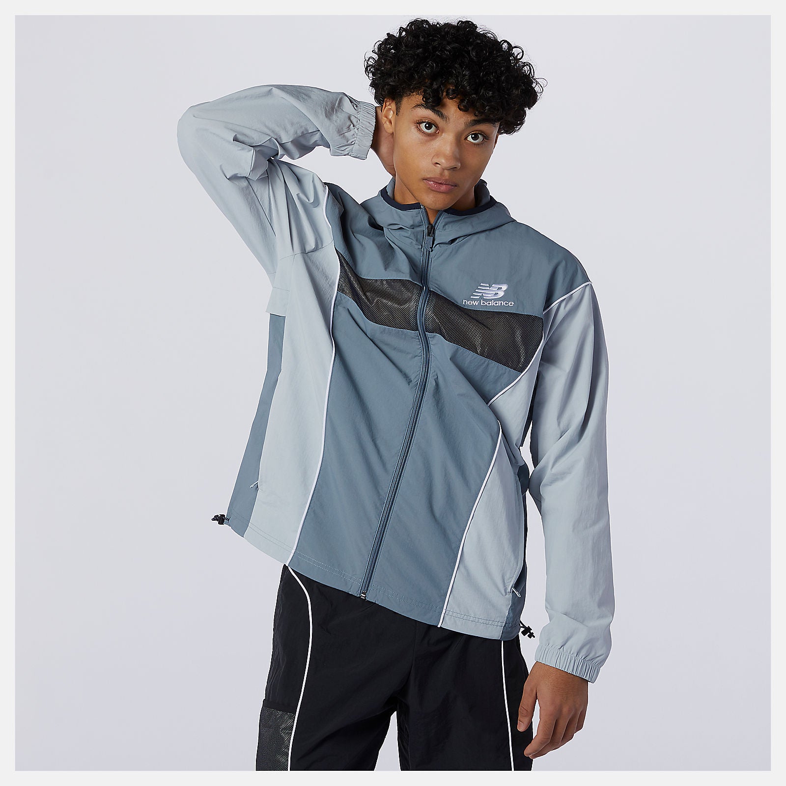 Grey NB Athletics Windbreaker | New Balance Clothing