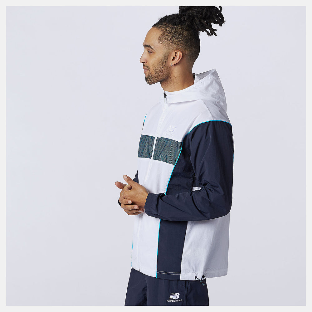 White NB Athletics Windbreaker | New Balance Clothing