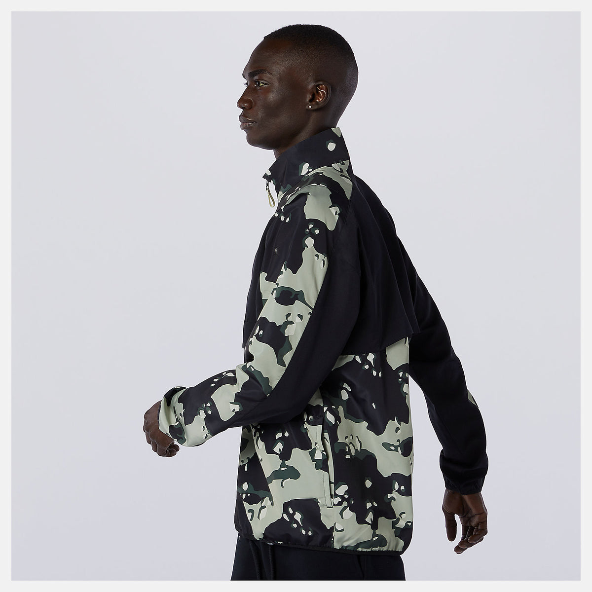 Black/Magnet NB Essentials Camo Anorak | New Balance Clothing
