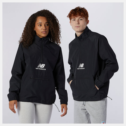 Black NB Essential Anorak | New Balance Clothing