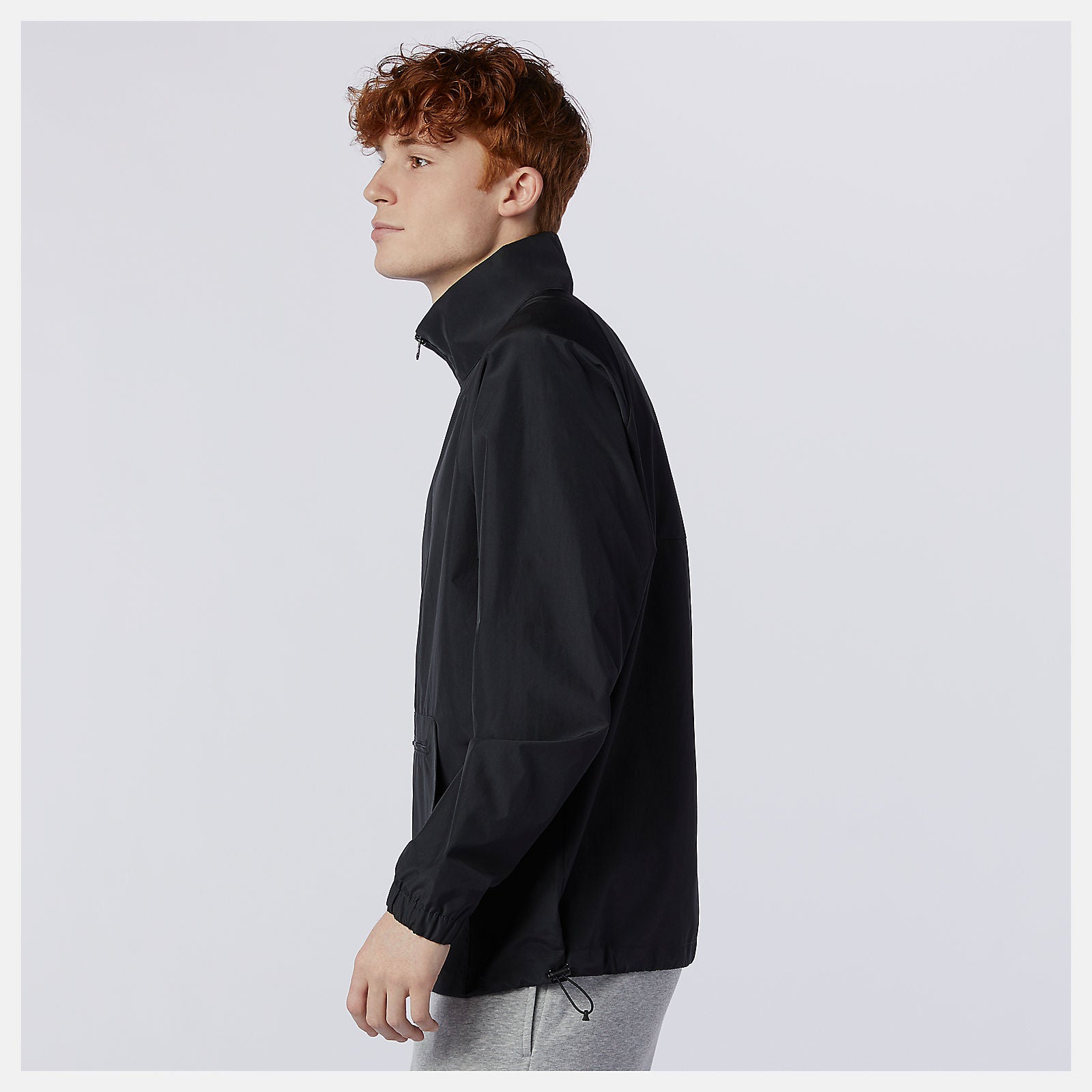 Black NB Essential Anorak | New Balance Clothing