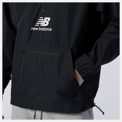 Black NB Essential Anorak | New Balance Clothing