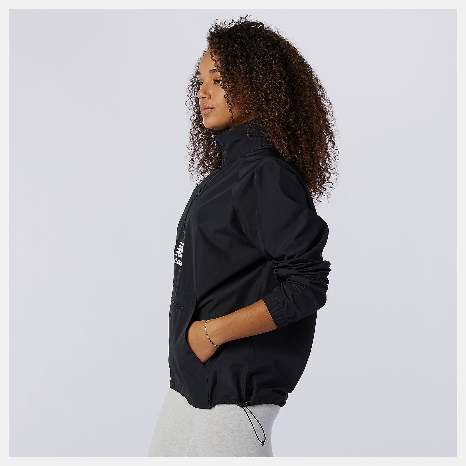 Black NB Essential Anorak | New Balance Clothing