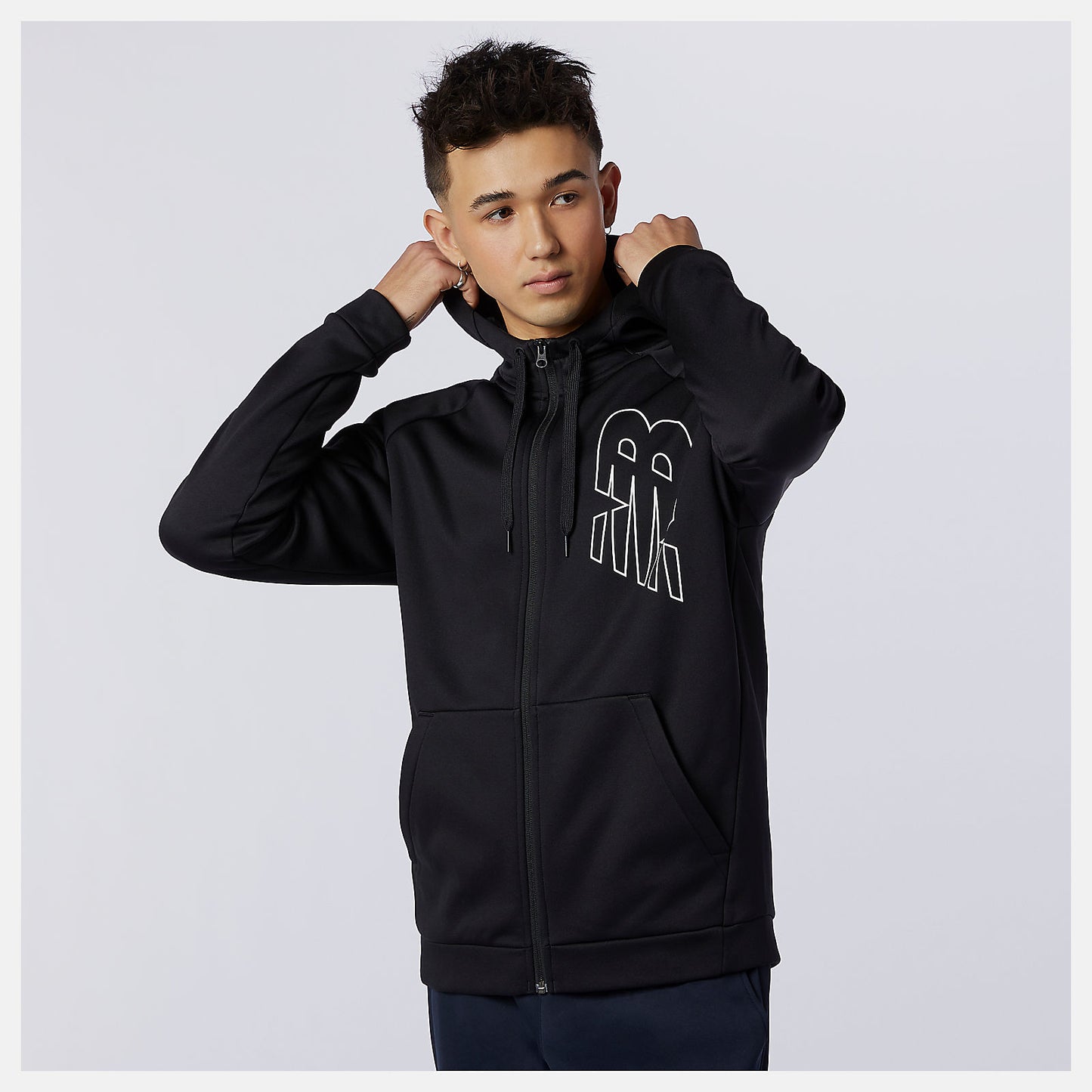 Black Tenacity Performance Fleece Full Zip | New Balance Clothing