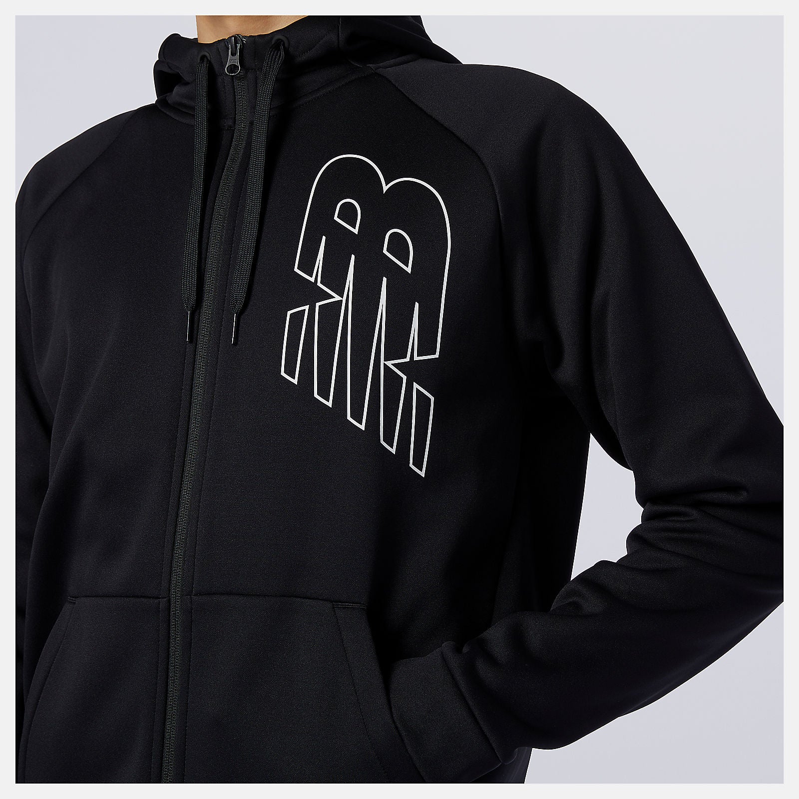 Black Tenacity Performance Fleece Full Zip | New Balance Clothing