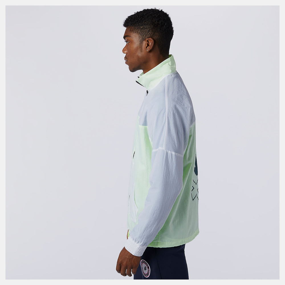 Bleached Lime Glo NB Essentials NBX Jacket | New Balance Clothing