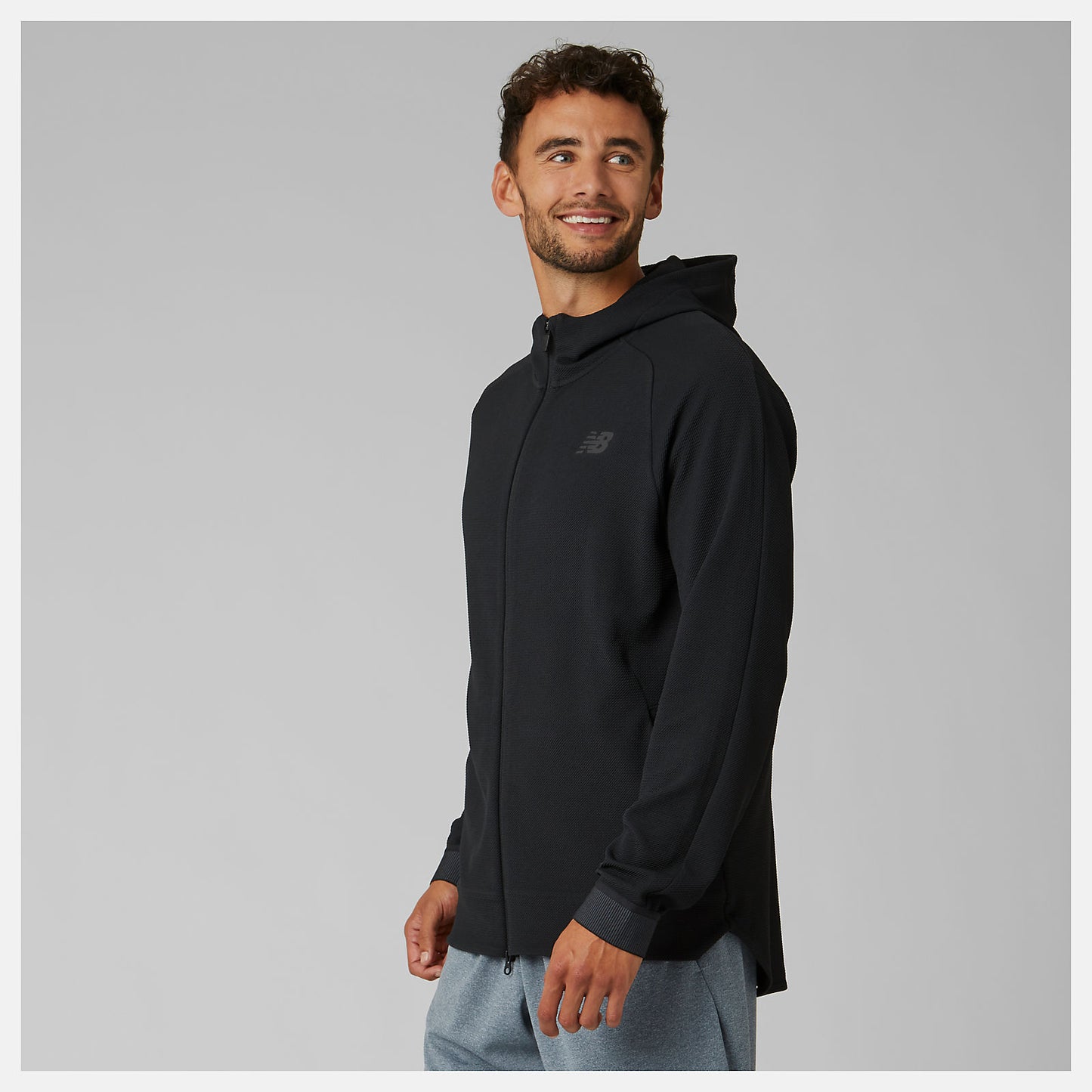 Black/White NB Basketball Finisher Full Zip | New Balance Clothing