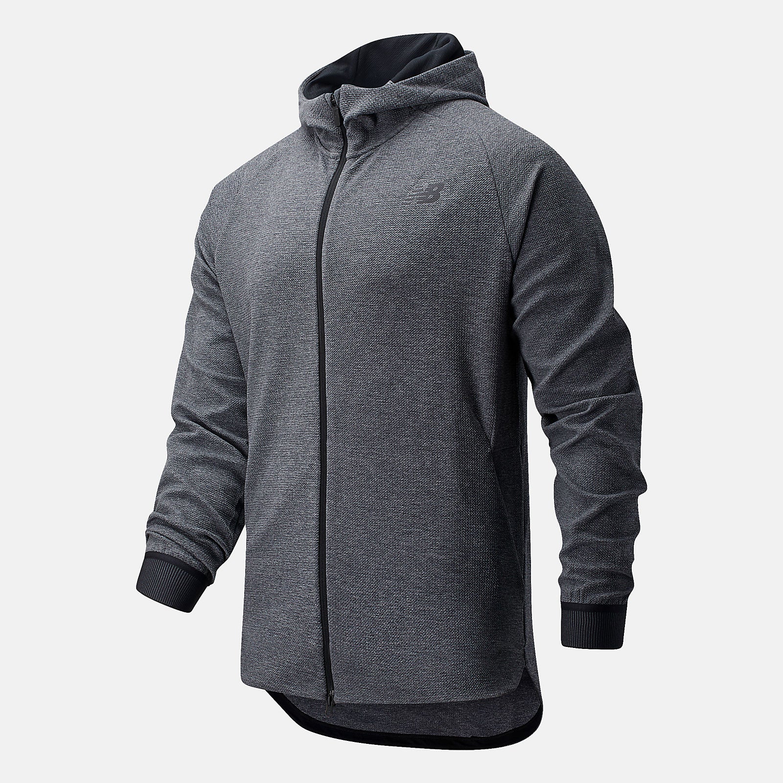 Athletic Grey/Black and White NB Basketball Finisher Full Zip | New Balance Clothing