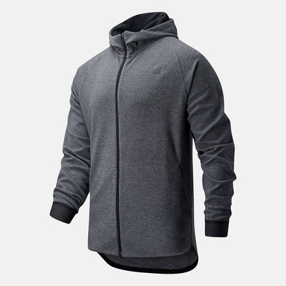 Athletic Grey/Black and White NB Basketball Finisher Full Zip | New Balance Clothing