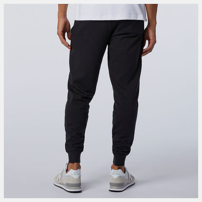 Black Essentials Stacked Logo Sweatpant | New Balance Clothing