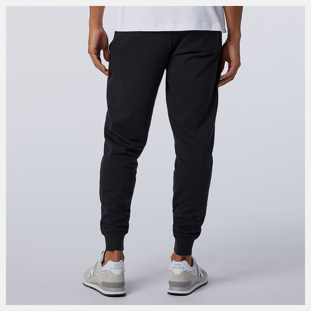 Black Essentials Stacked Logo Sweatpant | New Balance Clothing