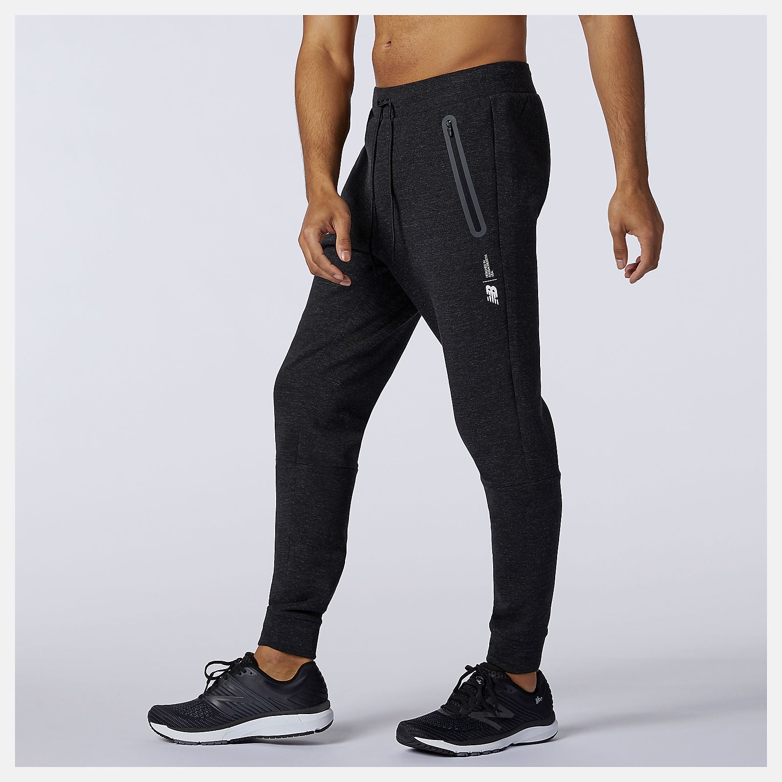 Black Heather Fortitech Fleece Pant | New Balance Clothing
