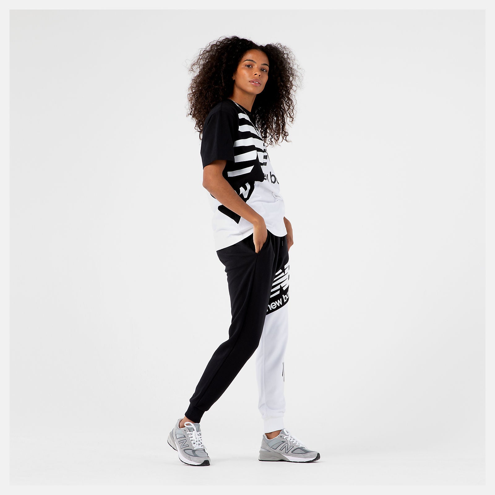 Black Multi NB Athletics Splice Pant | New Balance Clothing
