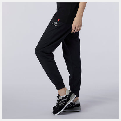Black NB Essentials Embroidered Pant | New Balance Clothing