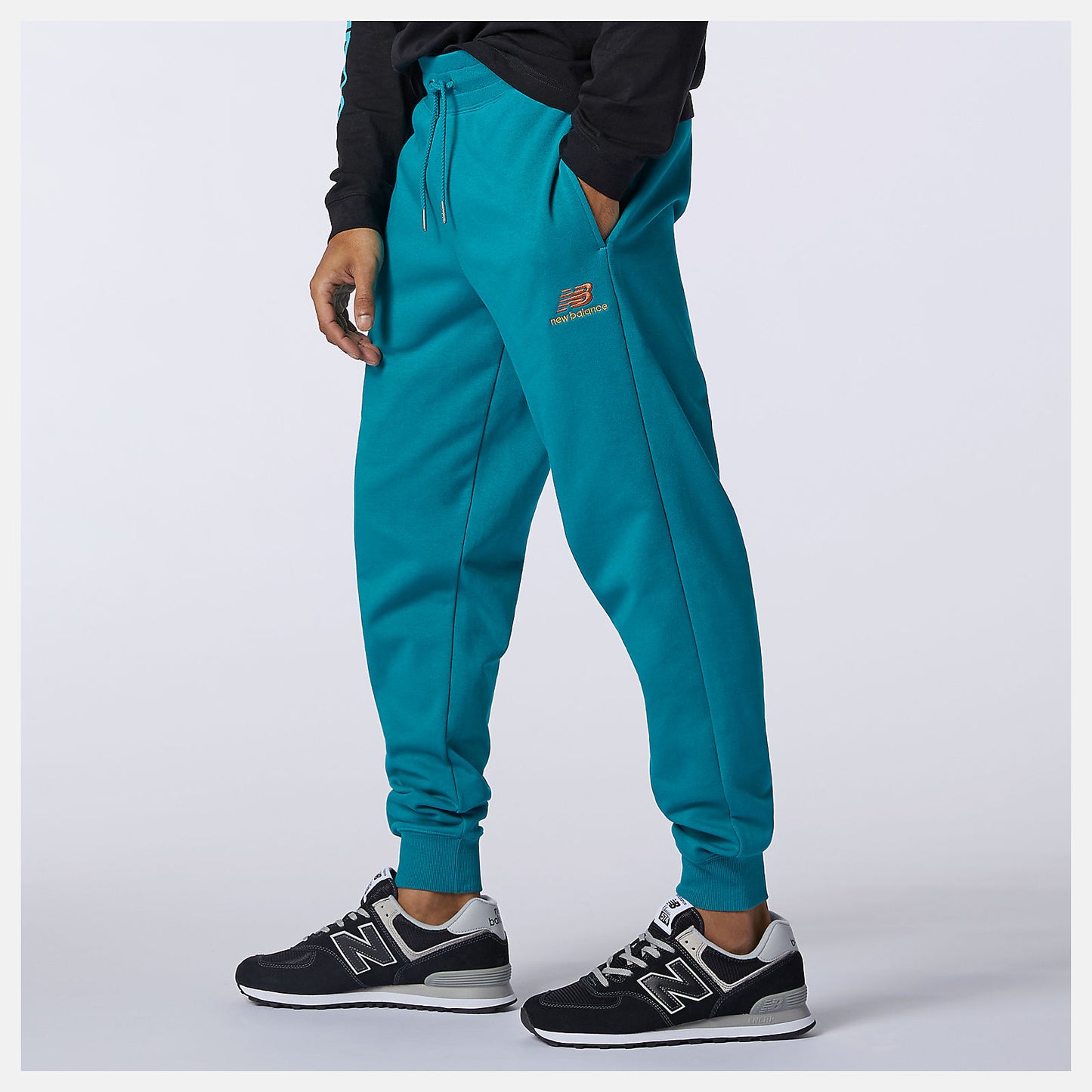 Team Teal NB Essentials Embroidered Pant | New Balance Clothing