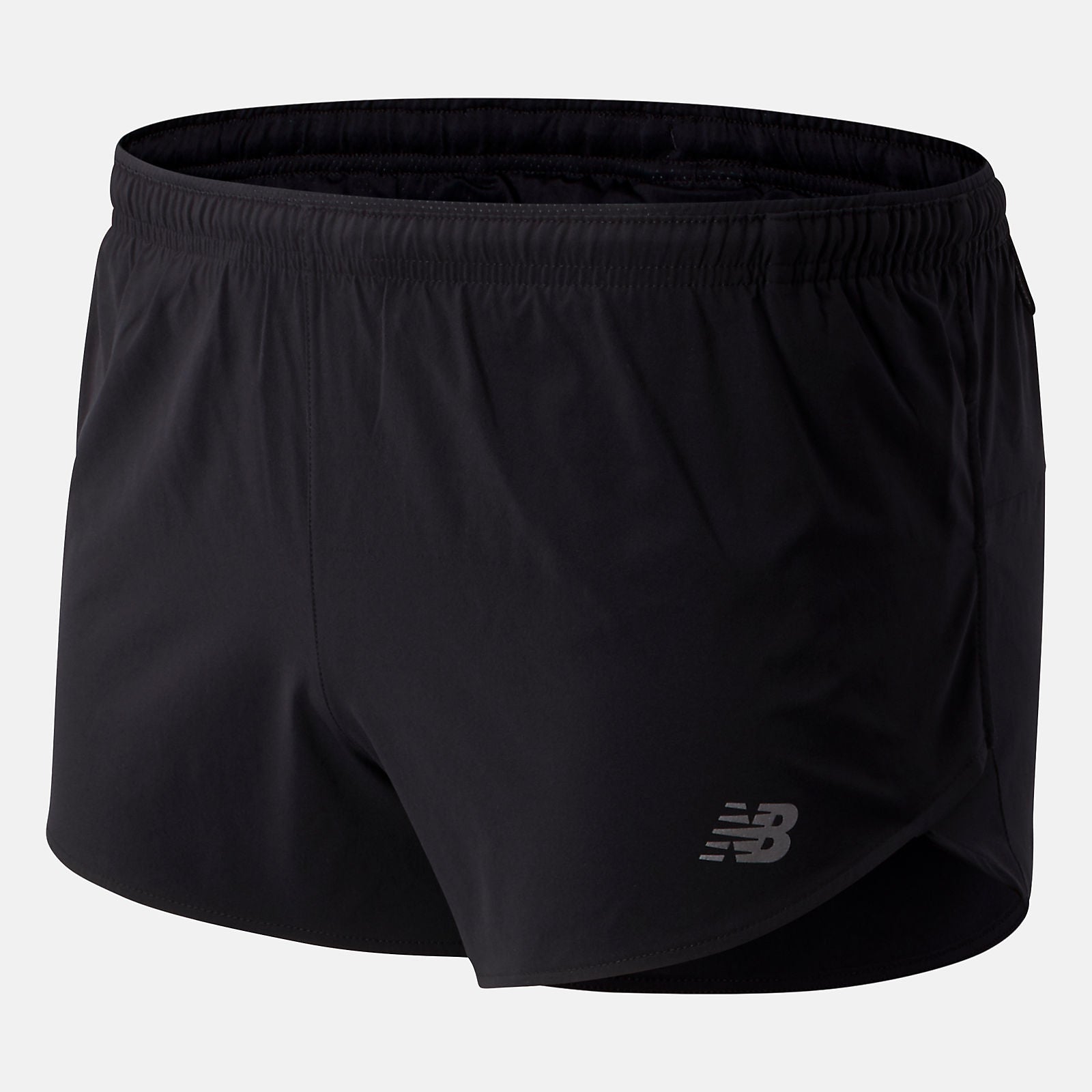 Black Impact Run 3 Inch Split Short | New Balance Clothing